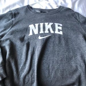 Nike grey crewneck sweater (cropped)